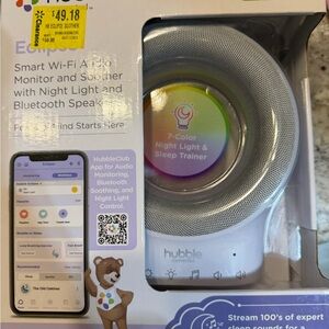 7-Color Night Light & Sleep Trainer Smart Audio Monitor - White/Gray